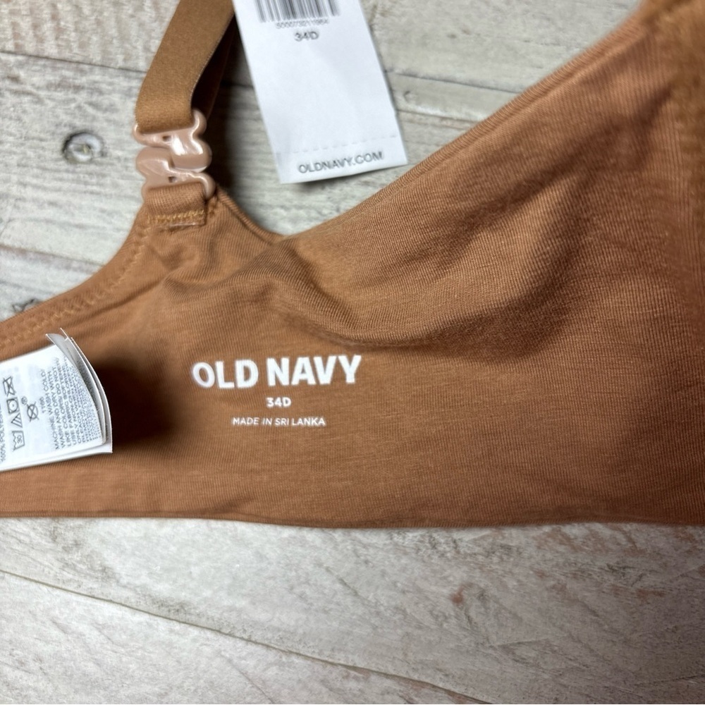 OLD NAVY- LIGHTLY PADDED-PLUNGE-UNDERWIRE-BRA-SIZE-34D-NWT - Picture 9 of 14